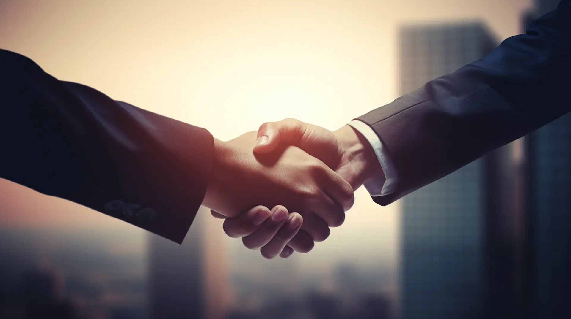 Background images of two people shaking hands